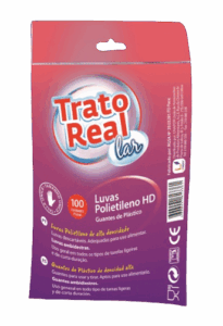 Trato real luvas polietileno c/100